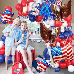 4th Of July Decorations, Red White Blue Balloons for Independence Day, Eagle