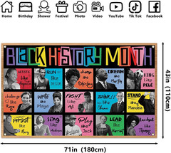 Black History Month Backdrop, Banner, Poster Pan African American Decoration and
