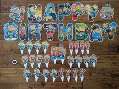 Dog Man Birthday Party Decorations 26pc Banner Cake Cupcake Toppers New