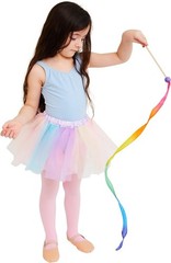 Mini Rainbow Streamer – Long Ribbon Wand for Kids, Pretend Play, Dance, Baton…