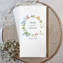 Wildflower Wedding Napkins Custom Bridal Shower Party Decor SATTNA0685