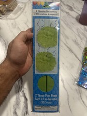 2 Tissue Pom Poms Each 12 in diameter For Decoration