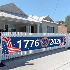 250th Anniversary USA Banner Flag 120″ x 20″ American 1776-2026 250th Birthda…