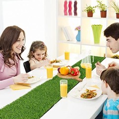 Grass Table Runner Green Fake Faux Grass Table Decoration for 12 x 108 Inch