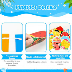 Summer Party Decorations – 61 Pcs Beach Pool Party Decorations Hello Summer Bann