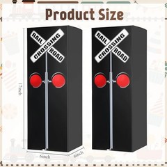 2 Pcs Train Party Decorations 17 Inch Railroad Crossing Sign Track Classic