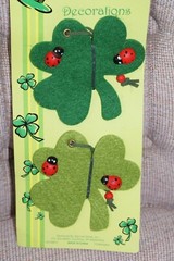 St. Patrick’s Felt Shamrock & Ladybug Hanging Decorations New Fast Shipping