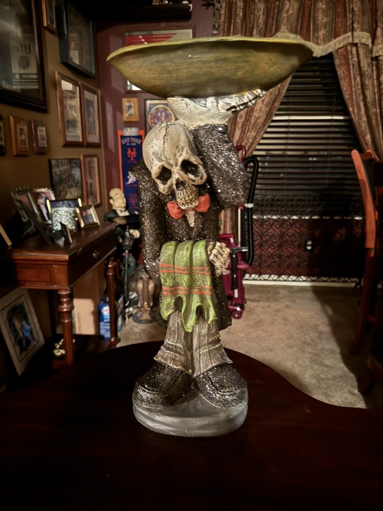 Halloween Butler Treat Holder Skeleton 16 Inches Tall
