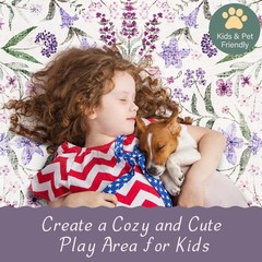 Amearea Purple Runner Rugs for Hallway, 2×6 Feet Area Feet,