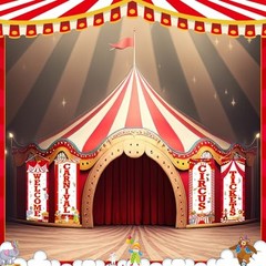 4 Pcs Party Decorations Welcome Tickets Porch Banner Hanging Carnival Circus