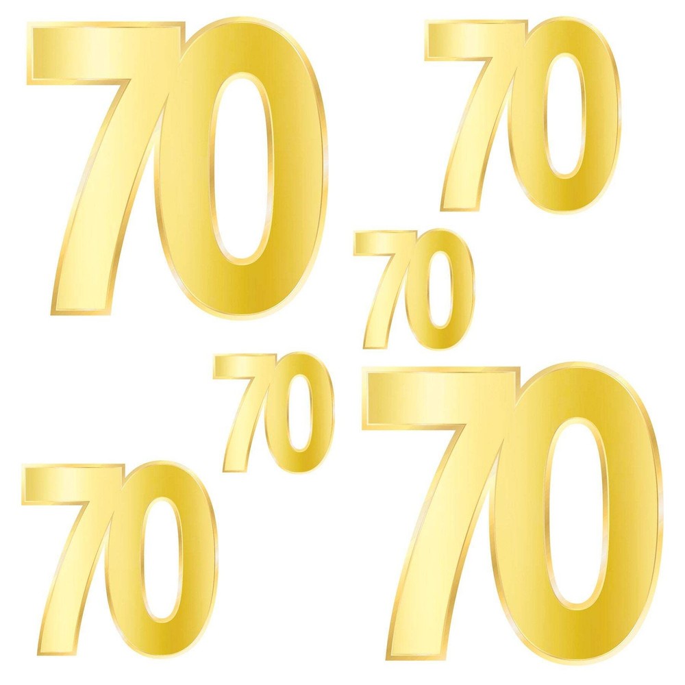 Beistle Foil «70» Birthday Cutouts – Birthday-Age Specific | Party Supply