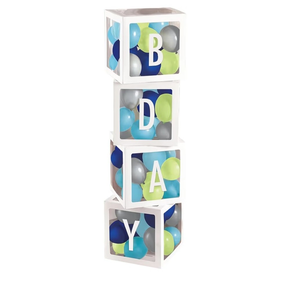 Modern Balloon Kit Includes 4 Boxes And 68 Balloons Birthday Box Balloons