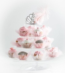 Deluxe wedding birthday party cake tutu decorations pink white black purple