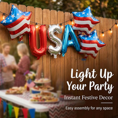 4Th of July Decorations – Patriotic Independence Day Decorations with Reusable R
