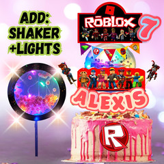Blox Cake Party Supplies happy birthday centerpiece decoration cupcake toppers