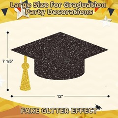 DIY Large 7″x12″ Graduation Cap Cutouts Party Decorations Set, 24 Graduation …