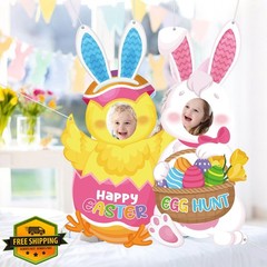 WovWeave Easter Face Hole Banner Backdrop