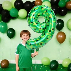 40 Inch TNT Pixel Number 9 Balloons Party Decorations,Blast Gaming Style Larg…