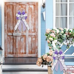 Purple Lavender Bows for Spring Wreath – Large Size – Hying