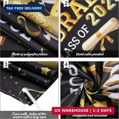 Large Size 2026 Graduation Congrats Grad Photography Backdrop Photo Prop