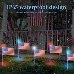 Patriotic Red, White & Blue Solar Lights – 6-Pack for Outdoor Celebrations