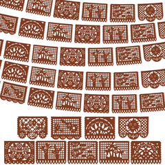 4 Pack 59 Ft Papel Picado Banner Mexican Talavera Party Plastic Fiesta Banner Me