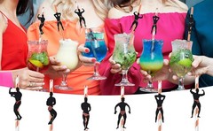 36 Pcs Bachelorette Straws, Funny Male Dancer Drinking Straws for Bachelorette