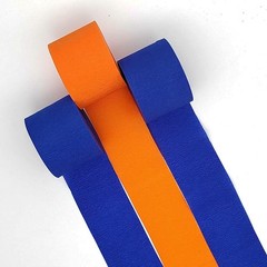 6 Rolls Blue Orange Crepe Paper Streamers Party Decoration 1.7 Inch x 82 FT
