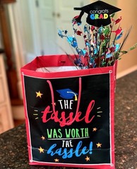 Graduation Bundle: Centerpiece, Confetti, Glasses, Stickers, Toy Duck, And Bag