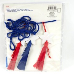 3 Pack Target Crepe Paper Stars & Tassels Red White And Blue 72 in. (1.82m) NEW