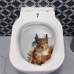 3D Cartoon Cat Toilet Lid Sticker Cute Bathroom Waterproof Self-adhesive Decal