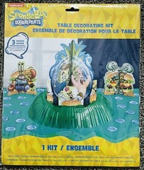 SpongeBob Square Pants 3 pc Table Decorating Kit Birthday Party Set Brand New