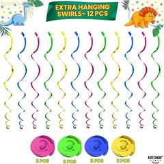 KatchOn, Hanging Dinosaur Decorations for Birthday Party – 42 Pieces