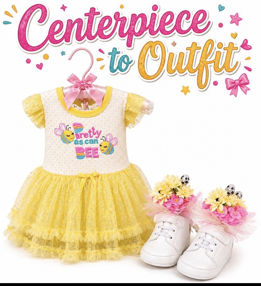 Cute As Can Bee Centerpiece For Baby Shower, Birthday, Keepsake Outfit-Unique