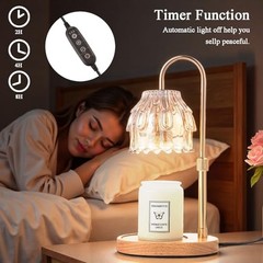 Candle Warmer Lamp with Timer – Height Adjustable Dimmable Table Champagne