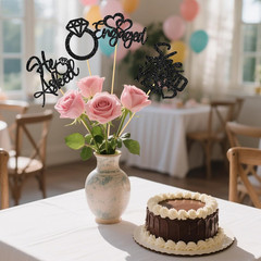 We’Re Engaged Centerpiece Sticks – He Asked She Said Yes Centerpieces – Wedding
