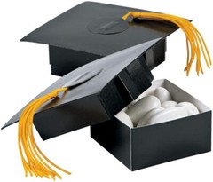 Mortarboard Graduation Cap Shaped Treat Boxes (12 Pack)