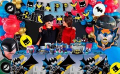 Batman Birthday Party Decorations Tableware Set Dark Knight Masks Plates Balloon