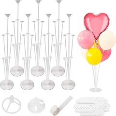 7 Sets Balloon Stand Kits, Clear Balloon Holder for Table