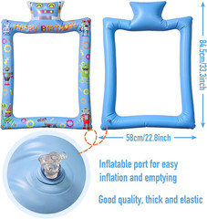 Fun Robot Themed Happy Birthday Inflatable Selfie Photo Frame Props for Pictures