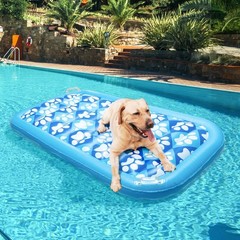 Inflatable Dog Pool Float – Large Ride On Pool Raft Toy for Pet, Summer Swimi…