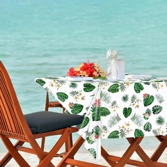 3 Pack Hawaiian Luau Tablecloths for Party Decoration, Hawaii Disposable Plastic