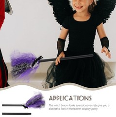 Halloween Witch (2pcs) Broom Kids Holiday Decor Decorations Halloween Broomstick