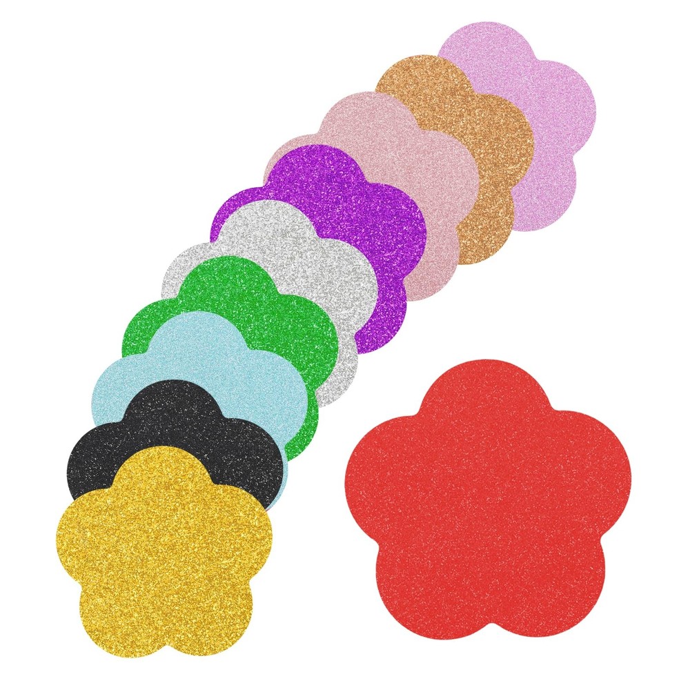 30 PCS Flower Cutouts Paper Bulletin Board Decorations MultiColor 3.4×3.4 Inch