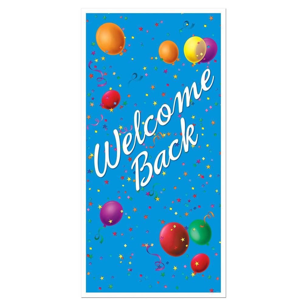 Beistle Welcome Back Door Cover – General Occasion | Party Supply | Decoration
