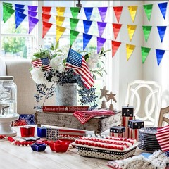 130FT Colorful Glitter Triangle Pennant Banner Flag Metallic Bunting Outdoor …
