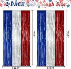 Vibrant 4th of July Streamer Backdrop – Reusable 2 Pack for Festive Events