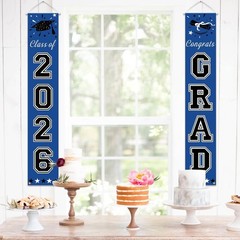 Stylish Blue Graduation Banner – 2026 Class, Perfect for Any Graduation Party
