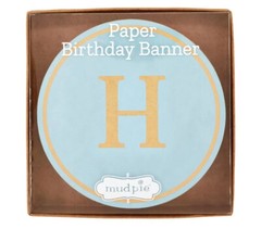 Mud Pie E1 Decor 96» Blue Paper Birthday Banner 12600156B NRFB- Pin-up Sign!🎈