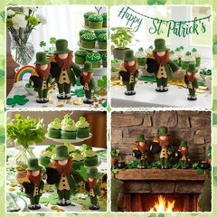 3 Pcs St. Patrick’s Day Leprechaun Table Decoration Irish Leprechaun Doll for…